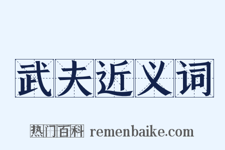 武夫近义词是什么意思的图片